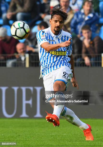 Bartosz Salamon of Spal in action during the Serie A match betweenSpal and US Sassuolo at Stadio Paolo Mazza on October 22, 2017 in Ferrara, Italy.