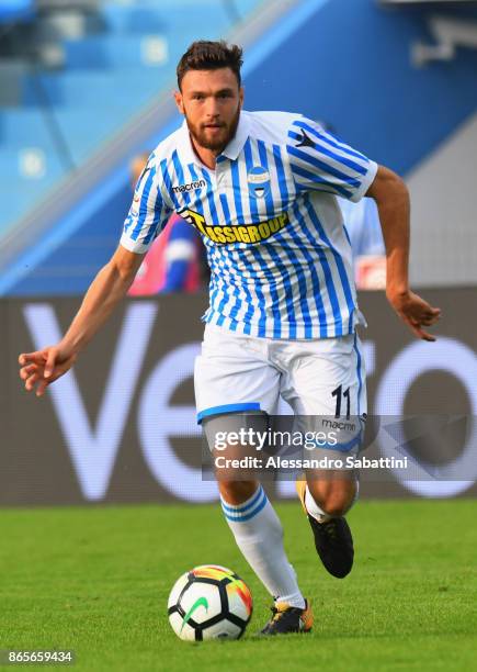 Luca Rizzo of Spal"nin action during the Serie A match betweenSpal and US Sassuolo at Stadio Paolo Mazza on October 22, 2017 in Ferrara, Italy.