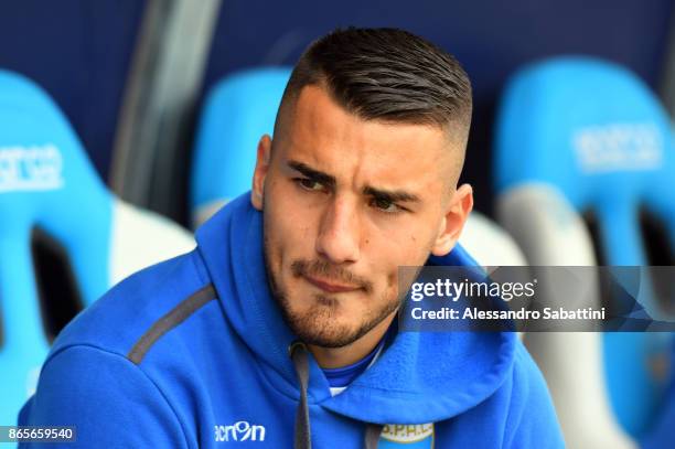 Federico Bonazzoli of Spal looks on before the Serie A match betweenSpal and US Sassuolo at Stadio Paolo Mazza on October 22, 2017 in Ferrara, Italy.