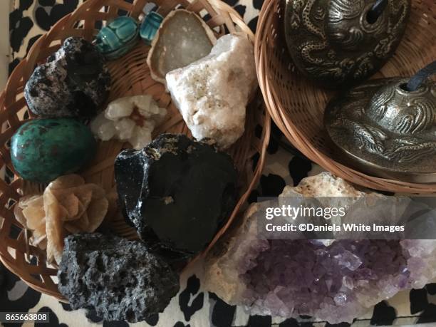 crystal healing - chakras stock pictures, royalty-free photos & images