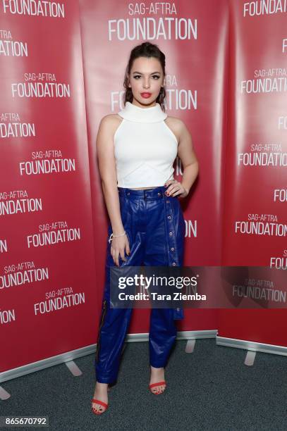 Actress Isabella Gomez attends the SAG-AFTRA Foundation conversations and screening of 'One Day At A Time' at SAG-AFTRA Foundation Screening Room on...