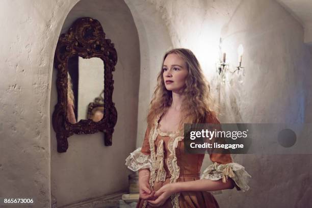 18th century woman in a castle - women's history stock pictures, royalty-free photos & images