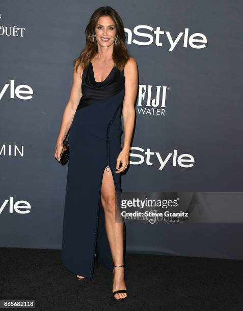 Cindy Crawford arrive at the 3rd Annual InStyle Awards at The Getty Center on October 23, 2017 in Los Angeles, California.