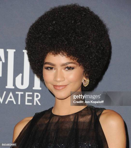 Actress Zendaya arrives at the 3rd Annual InStyle Awards at The Getty Center on October 23, 2017 in Los Angeles, California.
