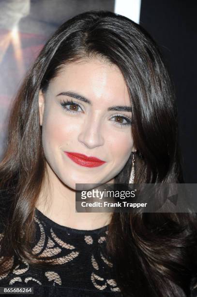 Actress Daniela Bobadilla attends the premiere of "Thank You For Your Service" on October 23 held at the Regal LA Live in Los Angeles, California.