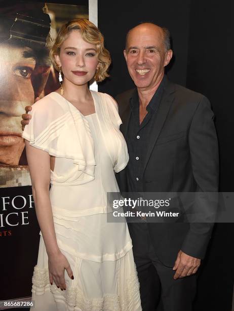Actress Haley Bennett and producer John Kilik arrive at the premiere of DreamWorks Pictures and Universal Pictures' "Thank You For Your Service" at...