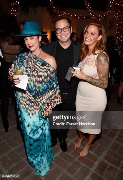 Scarlett Cherry, Lee Cherry and Jillian Cherry at the grand opening of the new Ken Paves Salon hosted by Eva Longoria on October 23, 2017 in Los...