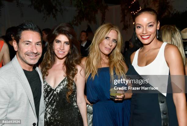 Todd Krim, Robin Deutsch, Ellen Rakieten and Selita Ebanks at the grand opening of the new Ken Paves Salon hosted by Eva Longoria on October 23, 2017...