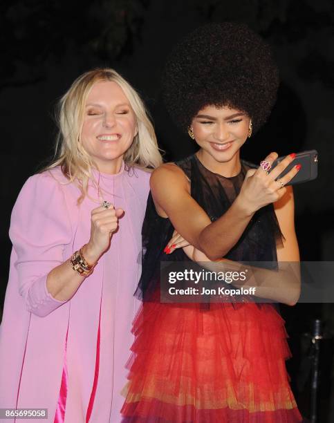 InStyle Editor-in-Chief Laura Brown and actress Zendaya arrive at the 3rd Annual InStyle Awards at The Getty Center on October 23, 2017 in Los...