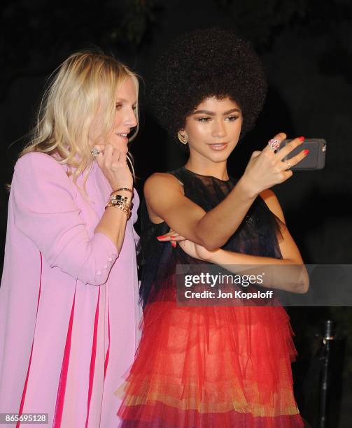 InStyle Editor-in-Chief Laura Brown and actress Zendaya arrive at the 3rd Annual InStyle Awards at The Getty Center on October 23, 2017 in Los...