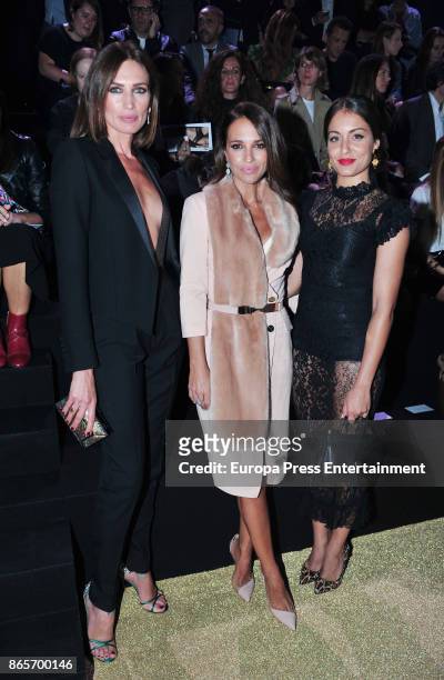 Nieves Alvarez, Paula Echevarria and Hiba Abouk attend the Etam show as part of the Paris Fashion Week Womenswear Spring/Summer 2018 on September 26,...