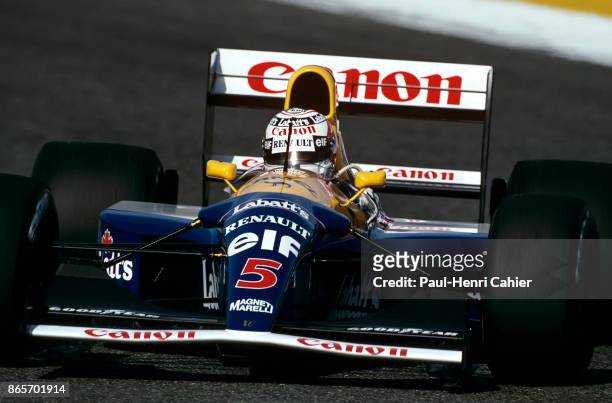 Nigel Mansell, Williams-Renault FW14B, Grand Prix of Portugal, Autodromo do Estoril, 27 September 1992.