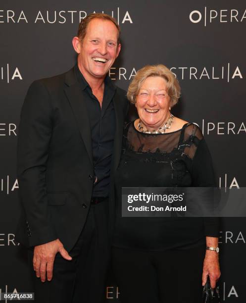 Todd McKenney and Judith Douglas arrive ahead of Madama Butterfly Opening Night at Capitol Theatre on October 24, 2017 in Sydney, Australia.