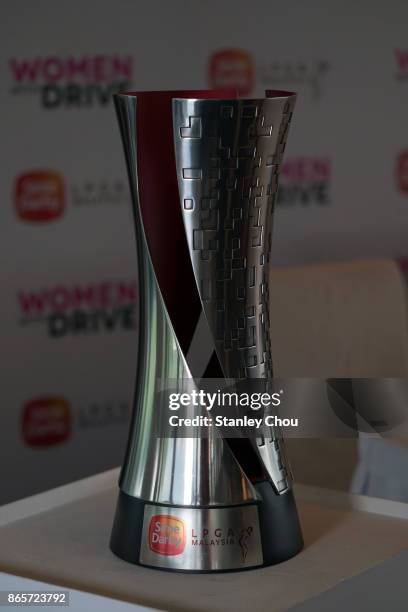 The Sime Darby LPGA trophy during the Sime Darby LPGA Malaysia Official Players Press Conference on October 24, 2017 in Kuala Lumpur, Malaysia.