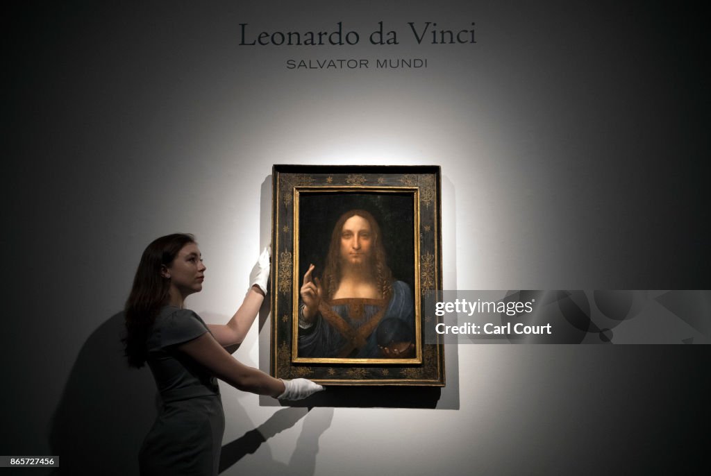 Christie's Previews Leonardo Da Vinci's Salvator Mundi Prior To Auction