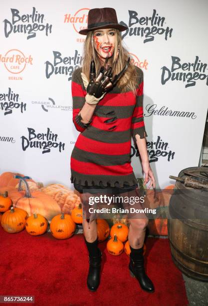 Brenda Black Huebscher attends the Halloween party hosted by Natascha Ochsenknecht at Berlin Dungeon on October 23, 2017 in Berlin, Germany.