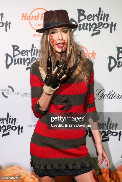 Brenda Black Huebscher attends the Halloween party hosted by Natascha Ochsenknecht at Berlin Dungeon on October 23, 2017 in Berlin, Germany.