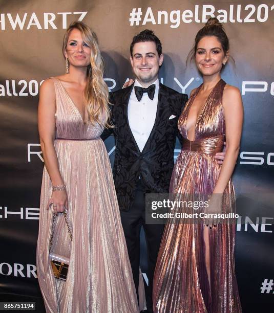 Guest, event honoree Grant Verstandig and host Maria Menounos arrive at Gabrielle's Angel Foundation's Angel Ball 2017 at Cipriani Wall Street on...