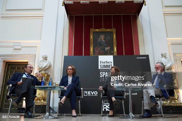 Real Instituto Elcano Emilio Lamo de Espinosa, Secretary General of Iberoamericana General Secretariat Rebeca Grynspan, Berna Gonzalez Harbour and...