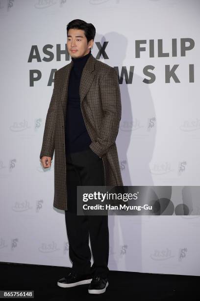 South Korean actor Yoon Kye-Sang attends the 'ASH X Filip Pagowski' Collaboration Photocall on October 24, 2017 in Seoul, South Korea.