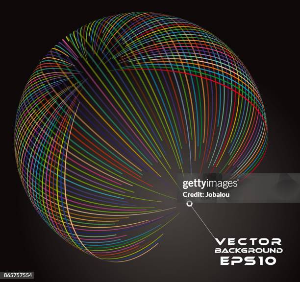 linear spheric abstract image - distance stock illustrations