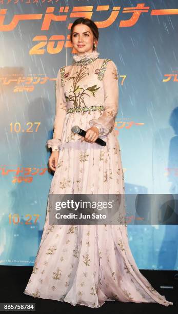 Ana de Armas attends the 'Blade Runner 2049' premier at Roppongi Hills on October 24, 2017 in Tokyo, Japan.