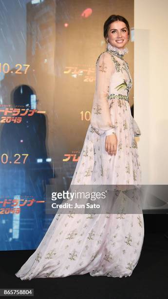 Ana de Armas attends the 'Blade Runner 2049' premier at Roppongi Hills on October 24, 2017 in Tokyo, Japan.