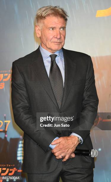 Harrison Ford attends the 'Blade Runner 2049' premier at Roppongi Hills on October 24, 2017 in Tokyo, Japan.