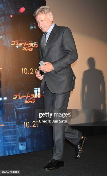 Harrison Ford attends the 'Blade Runner 2049' premier at Roppongi Hills on October 24, 2017 in Tokyo, Japan.