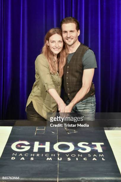 Willemijn Verkaik and Alexander Klaws during the rehearsal of 'Ghost - The Musical' on October 24, 2017 in Berlin, Germany.