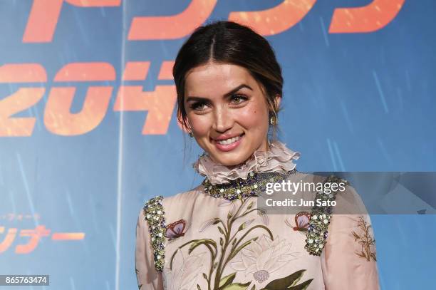 Ana de Armas attends the 'Blade Runner 2049' premier at Roppongi Hills on October 24, 2017 in Tokyo, Japan.