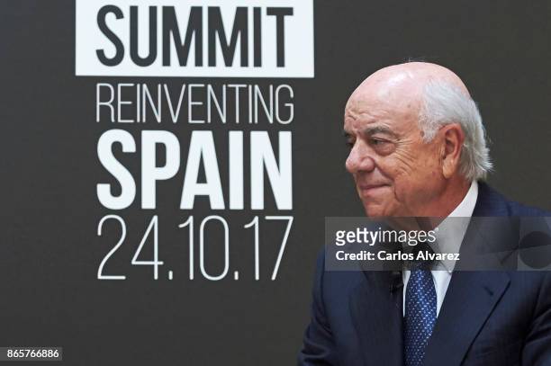 President of BBVA Bank Francisco Gonzalez attends the Forbes Summit Reinventing Spain 2017 at the San Fernando Museum on October 24, 2017 in Madrid,...