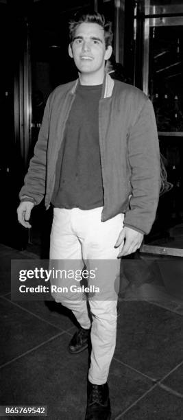 Matt Dillon attends "The Last Empreror" Premiere on November 18, 1987 at Cinema I in New York City.