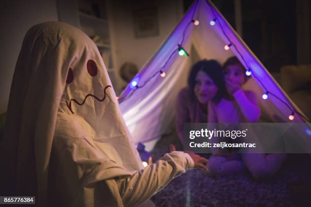 ghost in the tent - ghost player stock pictures, royalty-free photos & images