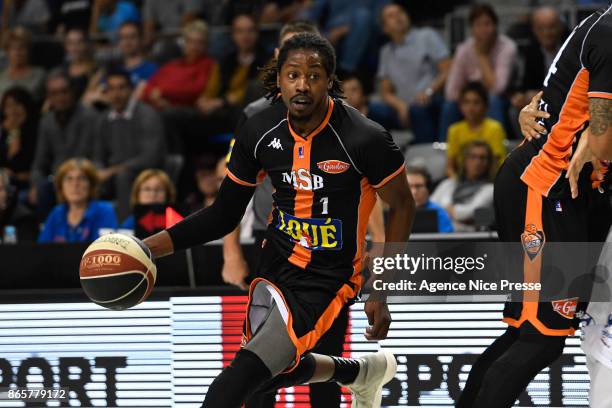 Mykal Riley of Le Mans during the Pro A match between Antibes and Le Mans on October 23, 2017 in Monaco, Monaco.