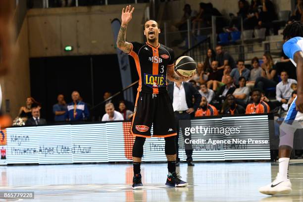 Justin Cobbs of Le Mans during the Pro A match between Antibes and Le Mans on October 23, 2017 in Monaco, Monaco.