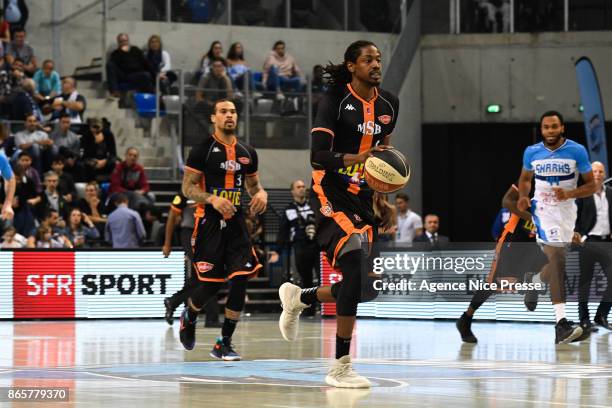 Mykal Riley of Le Mans during the Pro A match between Antibes and Le Mans on October 23, 2017 in Monaco, Monaco.