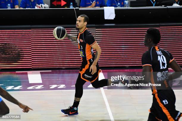 Justin Cobbs of Le Mans during the Pro A match between Antibes and Le Mans on October 23, 2017 in Monaco, Monaco.