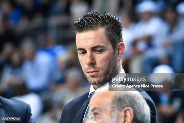 Julien Espinosa coach of Antibes during the Pro A match between Antibes and Le Mans on October 23, 2017 in Monaco, Monaco.