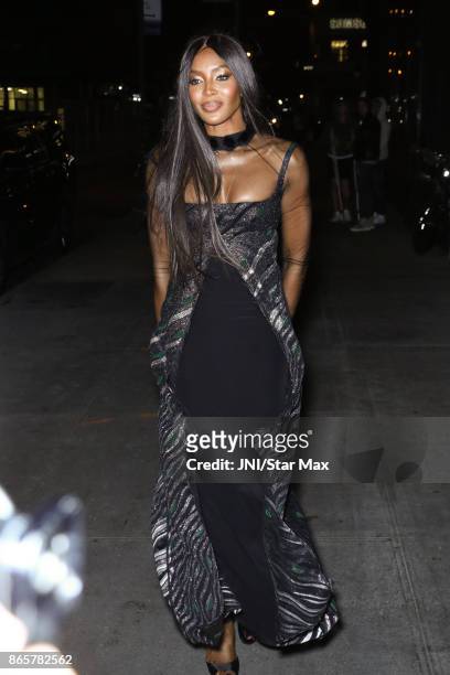 Naomi Campbell is seen on October 23, 2017 in New York City.