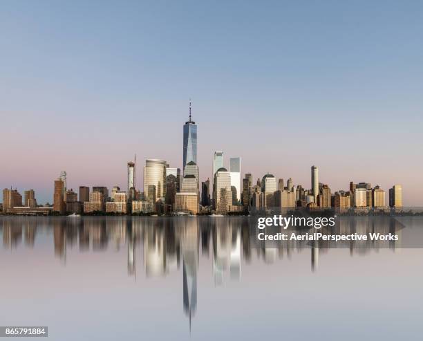 horizonte de manhattan - world trade center manhattan - fotografias e filmes do acervo