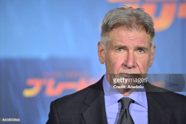 Harrison Ford attends the Premiere of the movie Blade Runner 2049 in Tokyo, Japan on October 24, 2017.