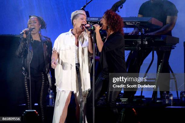 Singer Pink performs onstage during the 5th annual "We Can Survive" benefit concert presented by CBS Radio at the Hollywood Bowl on October 21, 2017...