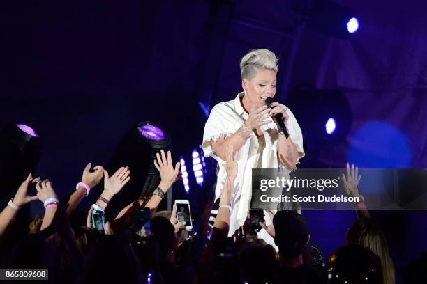 Singer Pink performs onstage during the 5th annual "We Can Survive" benefit concert presented by CBS Radio at the Hollywood Bowl on October 21, 2017...