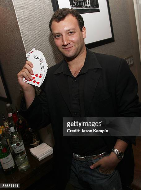 Magician Josh Beckerman attends a party following a screening of "The Brothers Bloom" hosted by The Cinema Society with Thakoon and Nars at the Soho...
