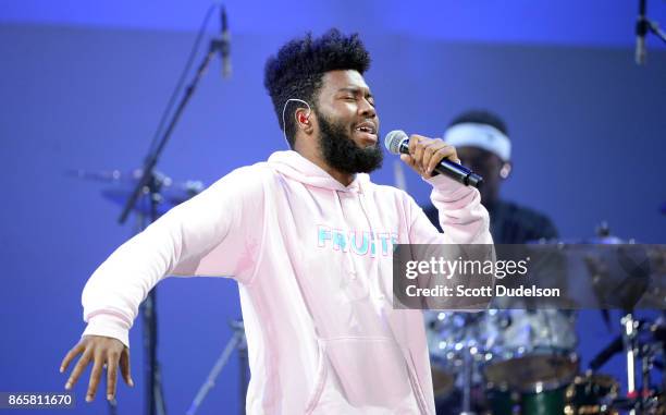 Singer Khalid performs onstage during the 5th annual "We Can Survive" benefit concert presented by CBS Radio at the Hollywood Bowl on October 21,...