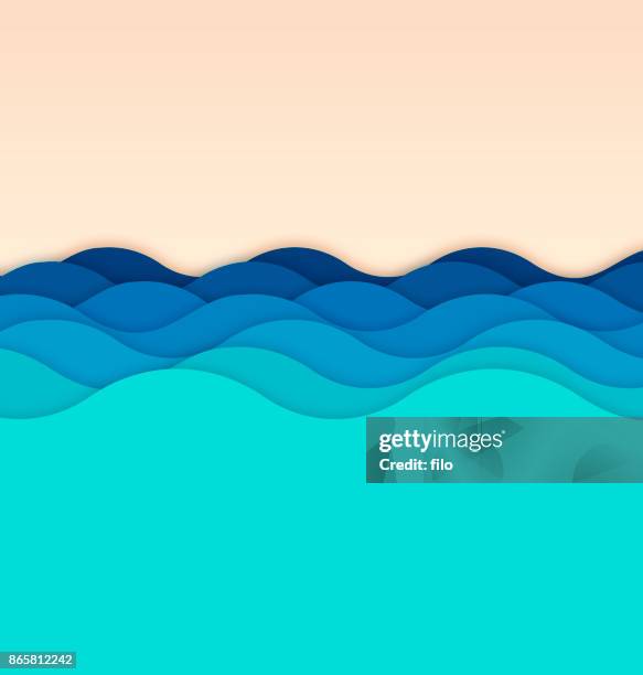 ilustrações de stock, clip art, desenhos animados e ícones de waves background - água parada