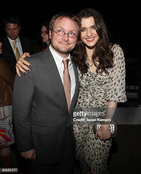 Director Rian Johnson and Rachel Weisz attend a party following a screening of "The Brothers Bloom" hosted by The Cinema Society with Thakoon and...