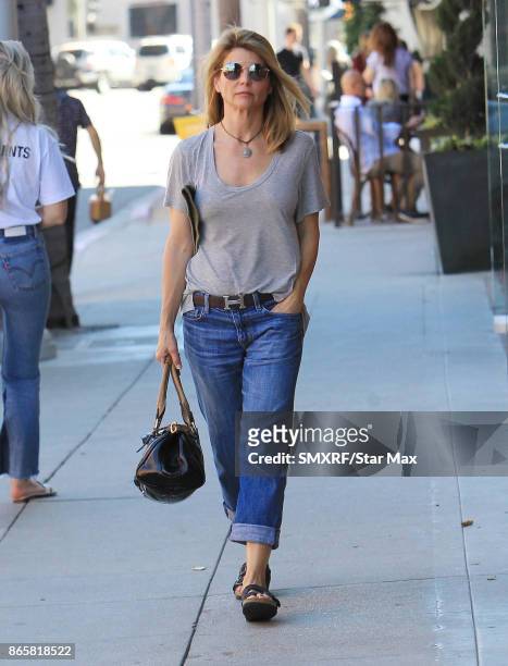 Actress Lori Loughlin is seen on October 23, 2017 in Los Angeles, CA.