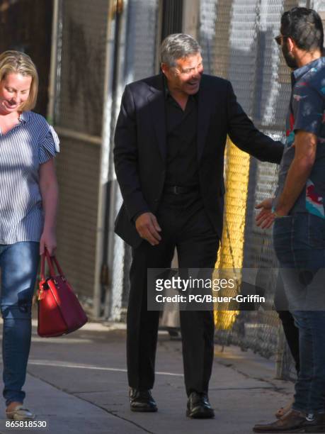 George Clooney is seen at 'Jimmy Kimmel Live' on October 23, 2017 in Los Angeles, California.